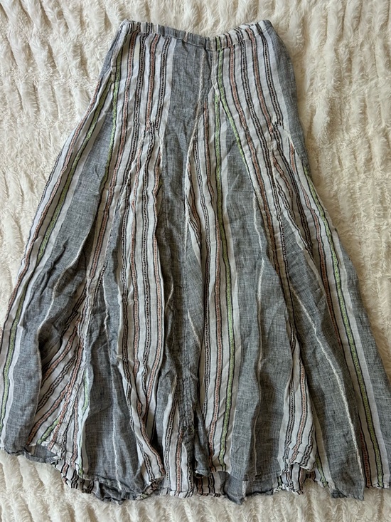 CP Shades Dresses & Skirts - CP Shades Lily Linen Striped Maxi Skirt